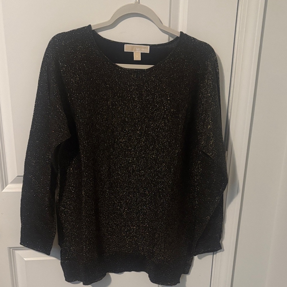 Michael Kors Black Top with Gold Shimmer